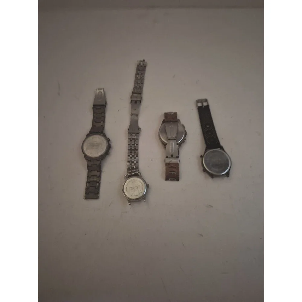 Japan Movement Lot Of 4 Men's Watches In Need Of Minor Repairs